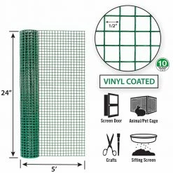 Cheap 🧨 Garden Zone Vinyl Hardware Cloth 24 In. X 5 Ft. 🔥 -Outlet Fencing Store 1008159 new 5