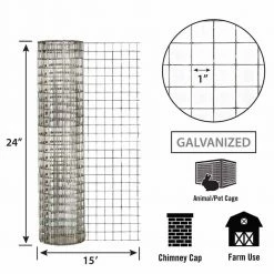 Cheapest 😀 Garden Zone Cage Welded Wire 1 In. X 1 In. 16 Ga. 🤩 -Outlet Fencing Store 1008166 new 5