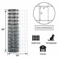 Best Sale 👍 Garden Zone Garden Craft Economy Galvanized Fence 36 In. X 50 Ft. 16 Ga. ⭐ -Outlet Fencing Store 1208593 new 5