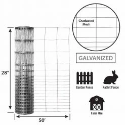 Hot Sale 🔔 Garden Zone Garden Craft Galvanized Rabbit Guard 28 In. X 50 Ft. 👏 -Outlet Fencing Store 1208621 new 4