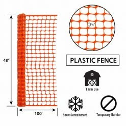 Brand new ✨ Garden Zone Orange Plastic Barrier Fence 😀 -Outlet Fencing Store 7397347 new 3