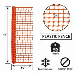 Best Pirce ๐ Garden Zone Orange Plastic Snow Fence ๐ 6 Best Pirce ๐ Garden Zone Orange Plastic Snow Fence ๐ -Outlet Fencing Store 7397348 new 3