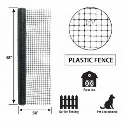 Cheapest 🎉 Garden Zone Heavy Duty Netting Black 48 In. X 50 Ft. ⌛ -Outlet Fencing Store 7397353 new 3